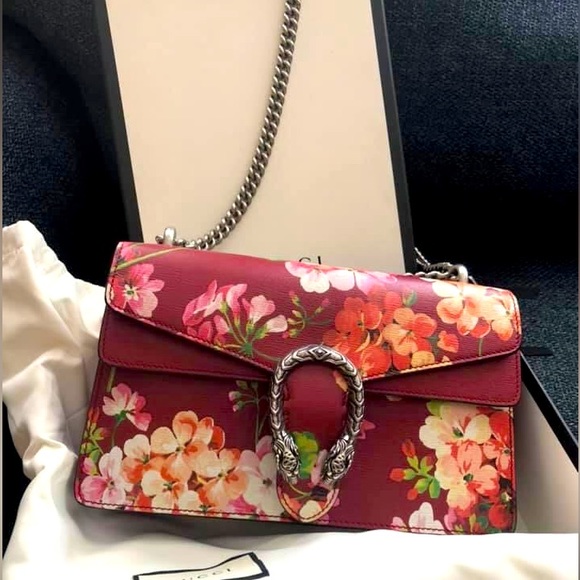 Gucci Dionysus Shanghai Blooms Medium calfskin leather